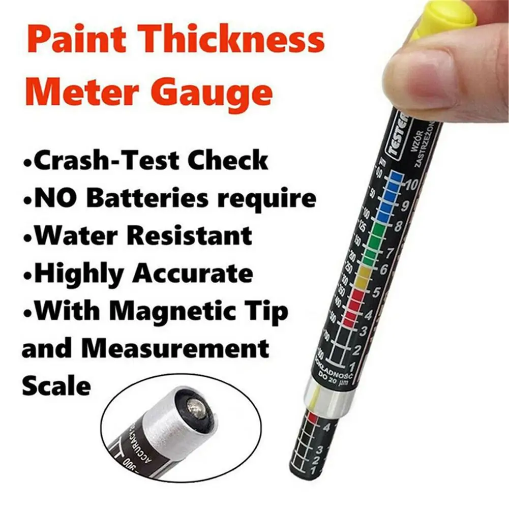 Verf diktemeter, Pen-Type Waterdichte Verf Coating Dikte Tester Meter Met Magnetische Tip,Auto Lak Test Auto Verf Dikte Tester Meter,Gauge Crash Check Test Tester