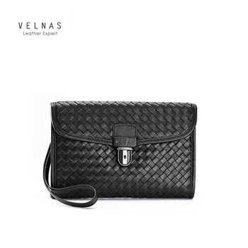 

Woven clutch bag men's leather 2020 new trendy casual large-capacity men's leather men's handbags men's wallets