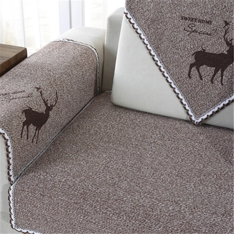 Forros para muebles de sala, хлопок и лен, чехол для дивана, кресло, бросок, для питомца, собаки, Детский водонепроницаемый коврик для гостиной, DW224 - Цвет: coffee