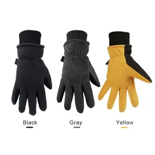 Зимние лыжные перчатки для активного отдыха спортивные теплые перчатки Deerskin ветрозащитные ниже лыжные