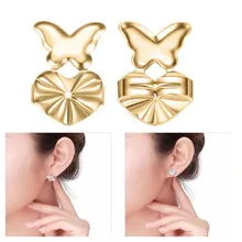 ROMAD Fashion Butterfly Stud Earrings Back Nut Lifter Lift Hypoallergenic Fits Post Earring Earlobe Support Earrings For Women