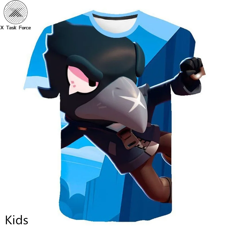 

2019 summer New 5-13 Years Kids Tshirt shooting game T shirt Men 3D Printed T-shirt Cartoon Children Tops Asian size