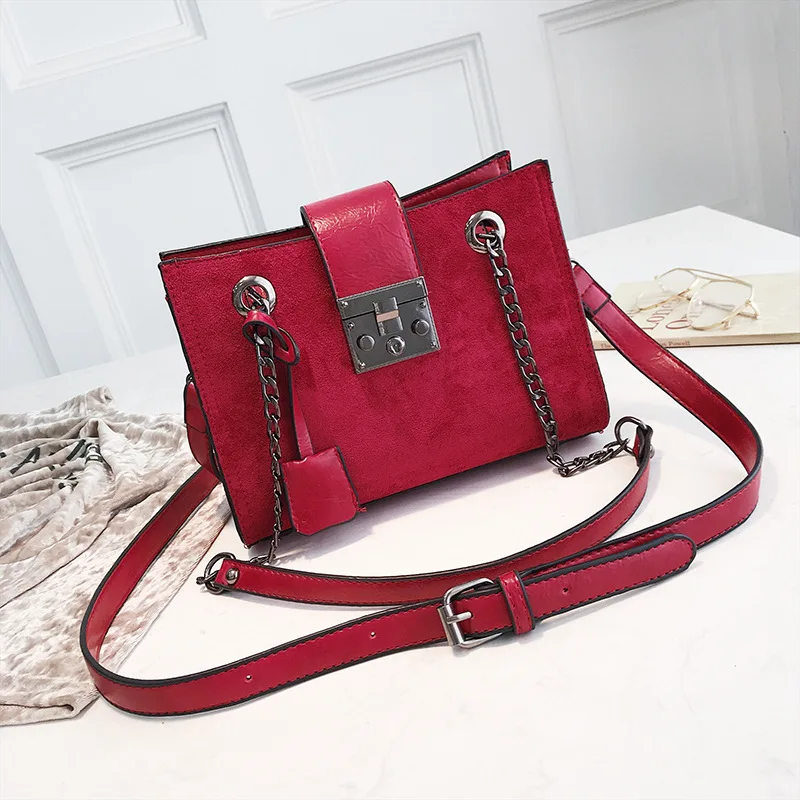 

JIULIN Autumn and winter new frosted stereo small square bag pig nose lock shoulder diagonal portable women's bag