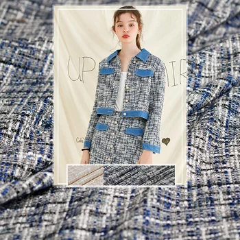 

Pearlsilk France Tweed Mix-Colour Fabrics Autumn Jacket Dress Suits Garment Materials The Sewing Cloth Meter Freeshipping