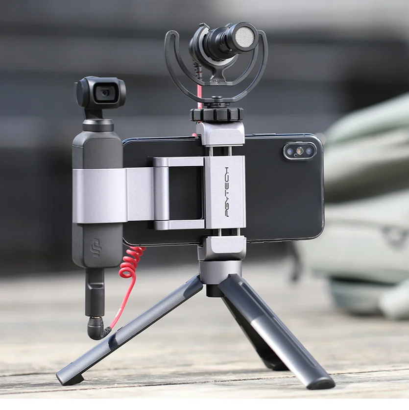 PGYTECH-OSMO-Pocket-Phone-Holder-Plus-Set-Foldable-All-aluminum-Universal-Tripod-Bracket-for-DJI-OSMO (5)