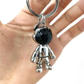 

Lovely 3D Astronaut Key chain Space Robot Keychains Zinc Alloy car Key Ring Key holder Pendant Gifts Keychain