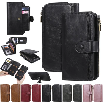 

Wallet Case For Samsung Galaxy S8 Case Leather With Card Holder Stand Retro Multifunctional Phone Cover For Samsung S8 Plus Case
