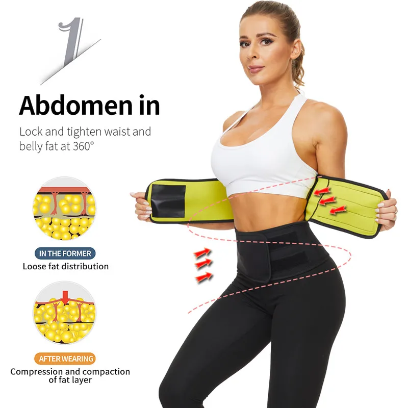 LAZAWG Neoprene Sweat Waist Cincher Women Firm Belly Control Faja Sauna Hot Thermo Body Shaper Waist Trainer Sport Girdle Shaper spanx thong