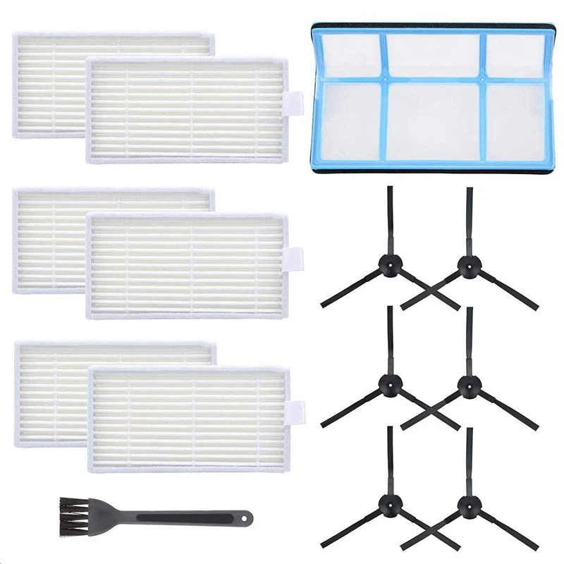 

Vacuum Filter Kit Replacement for Robotic Vacuum Ilife V3 V3S V5 V5S,Pro Robot Vacuum Cleaner Filters and 6 Side Brushes and 1 P