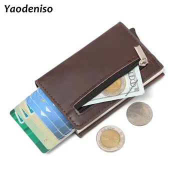 

Men Rfid Wallet Credit Card Holder Sticker Business Card Pocket coin Cash Card Holder Passes Holder Metal Protection purse