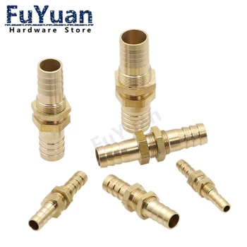 

Pipe ID 6 8 10 12 14 16mm Hose Barb Bulkhead Brass Barbed Tube Pipe Fitting Coupler Connector Adapter For Fuel Gas Water Copper