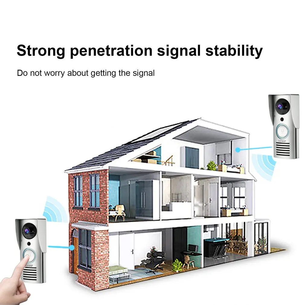 LESHP Smart 2,4G Wifi дверной звонок HD 1080x720 P камера Smart Guard & APP Live-view инфракрасное ночное видение 180 градусов широкий угол