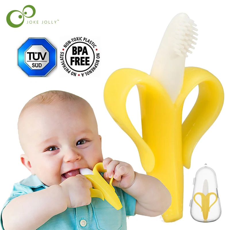 Best Buy Ring Toothbrush Dental-Care Banana Toddle Infant Baby Silicone for GYH Safe Chew Nursing-Beads-Gift R6qXOxaQy