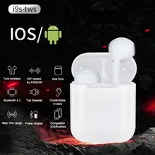 I9s TWS Bluetooth V5.0 EDR 1 пара наушников гарнитуры беспроводные наушники стерео наушники с зарядной коробкой для ios Android телефона
