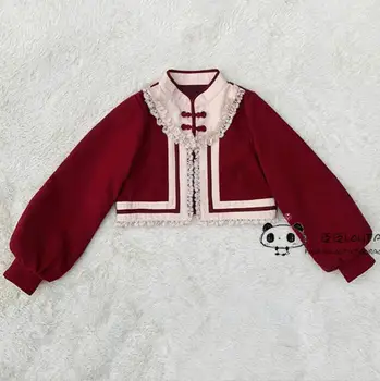 

Lolita coat Short jacket Spring Buckle lace