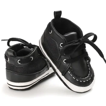 

Infant First Walkers Nonslip Soft Sole Toddler Baby Shoes Hot 0-18M PU Toddler Baby Shoes Leather Crib Shoes Baby Boy Shoes