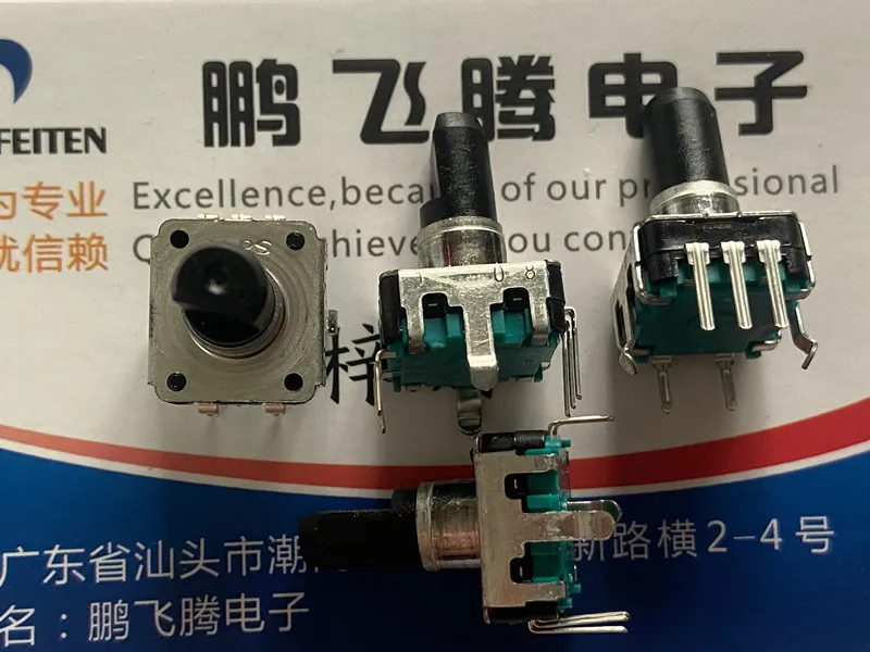 Japan EC12E2424407 EC12 type encoder with switch rotation 24 positioning number 24 pulse shaft length 15MM aluminum knob encoder