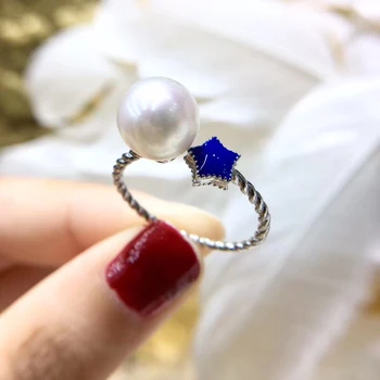 

Blue Star 925 Sterling Silver Adjustable Ring Settings Base Findings Mountings Parts for Oyster Pearl Corals Jade Beads Stones