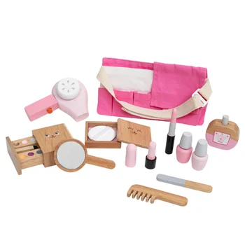 

1 Set Simulation Make Up Play Set Wooden Role Play Pretend Make Up Set Cosmetics Toy Beauty Accessory for kids