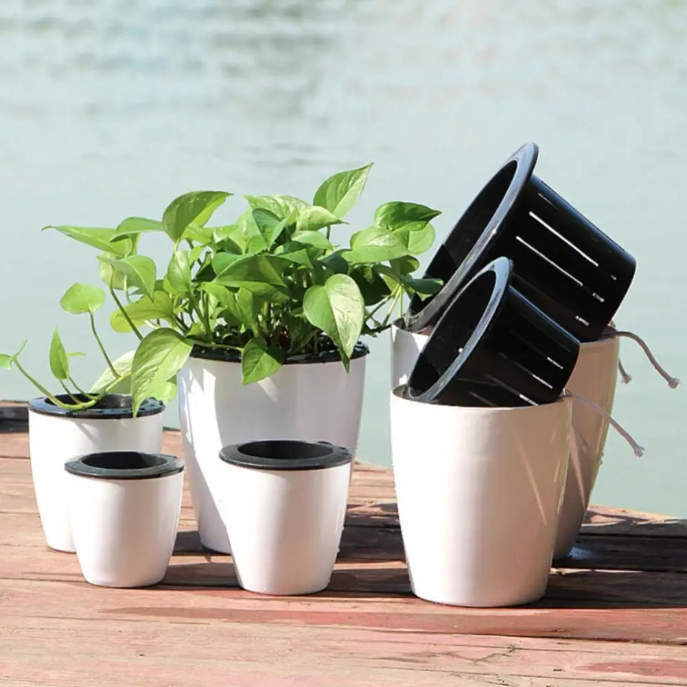 

Self-watering Plant Flower Pot Wall Hanging Planter Vertical Home Garden Decor