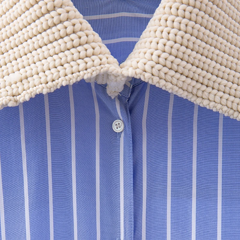 TWOTWINSTYLE Striped Patchwork Knitted Women's