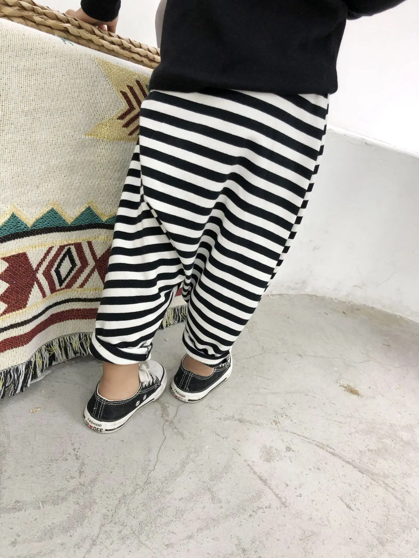 328 Spring And Summer-Infants Child Stripes Harem Pants Men And Women Child Baby Versatile Casual Big Pp Pants CHILDREN'S Pants