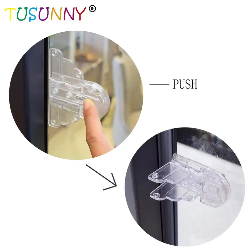 TUSUNNY 1pcs Baby Safety Lock for Sliding Door Window baby sliding window stop lock Children Protection Lock Drawer Cabinet Door