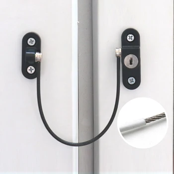 

Window Security Chain Lock Window Cable Lock Restrictor Multifunctional Window Lock Door Security Guard for Baby Safety