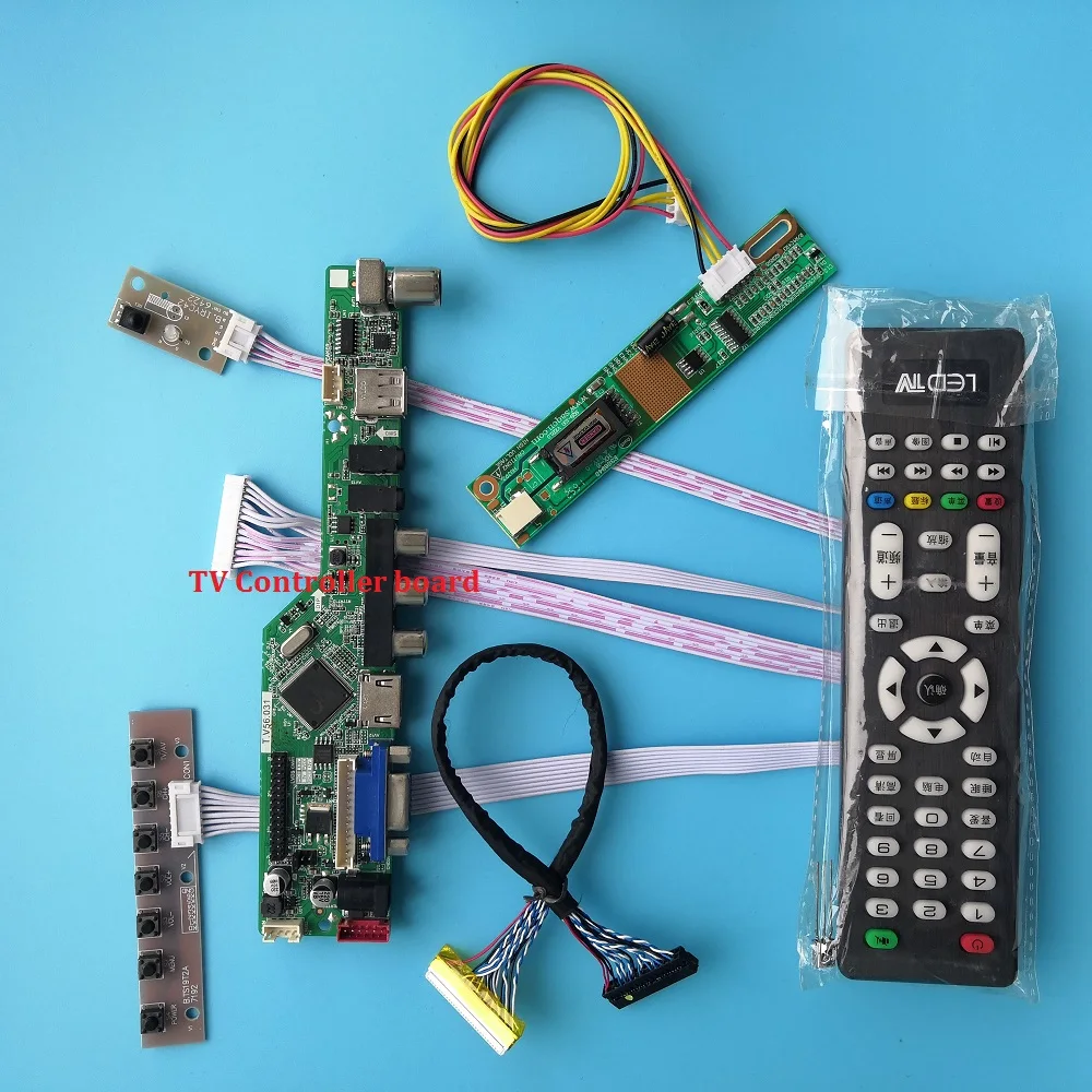  for B154EW04 V0 Screen 1280X800 panel Controller board TV56 LCD USB display HDMI RF VGA AV Audio Mo