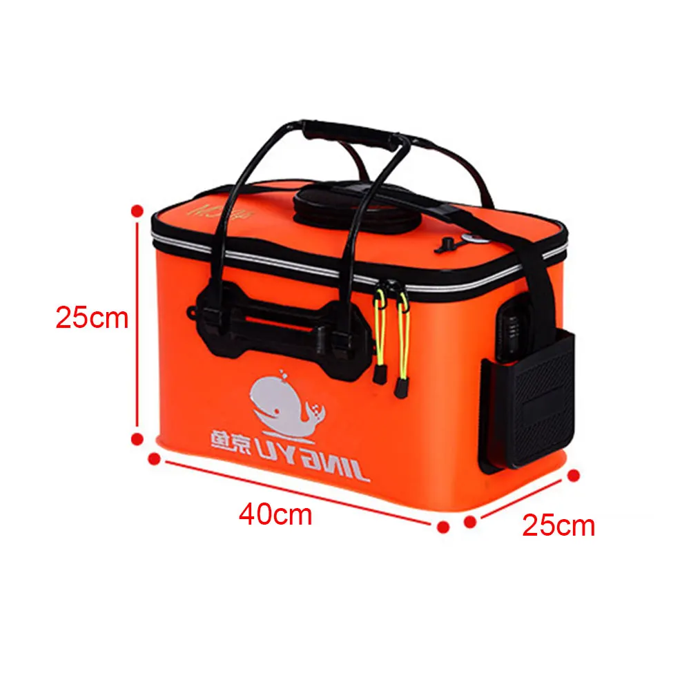 Hiking Storage Portable EVA With Handle Tackle Accessory Camping Collapsible Waterproof Outdoor Folding Bucket Fishing Bag