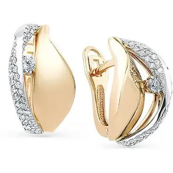 

Master brilliant earrings with 84 diamonds in red gold