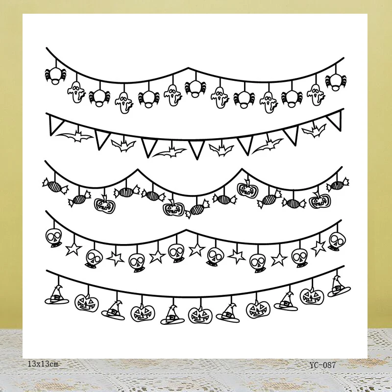 

AZSG Halloween Clear Stamps For DIY Scrapbooking/Card Making/Album Decorative Rubber Stamp Crafts