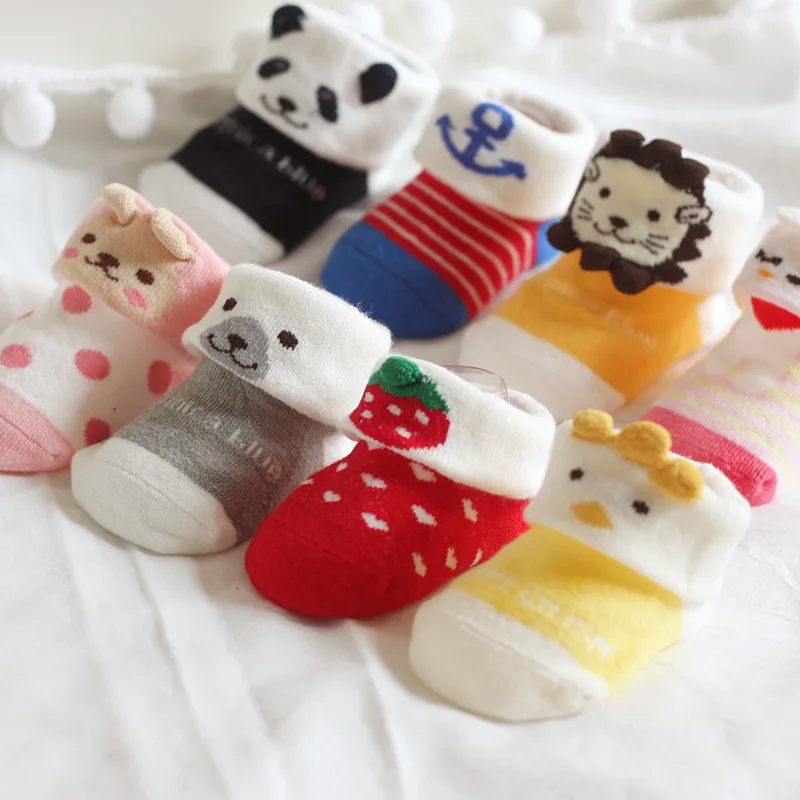 

Stereo Cotton Socks Relent Infant Cartoon Newborns Socks Spring And Autumn Birth Socks One Size Class a Socks