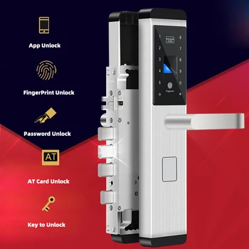 

Biometric Fingerprint Door Lock Intelligent Electronic Lock Fingerprint Verification With Password RFID Key Unlock
