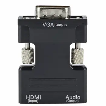 

VGA Male to HDMI Female Converter with Audio Adapter Cables 1080P for HDTV Monitor Projector PC PS3 Adapter Converter