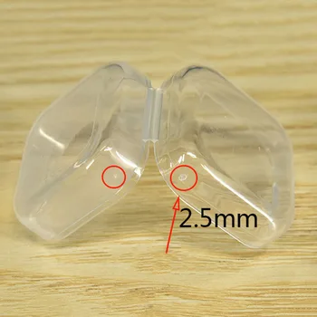 

50Pcs Set Mini Clear Plastic Small Box Jewelry Earplugs Container Storage Box