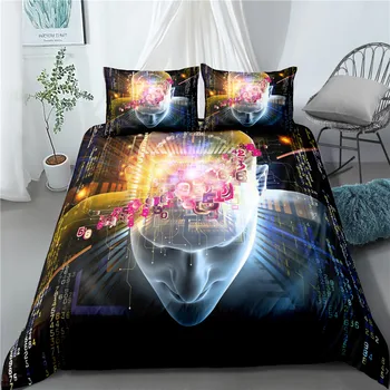 

Modern Style Marble Duvet Cover Art Abstract Bedding Set Queen Gray Khaki Home Textiles Stone Pattern Textured Bed Set