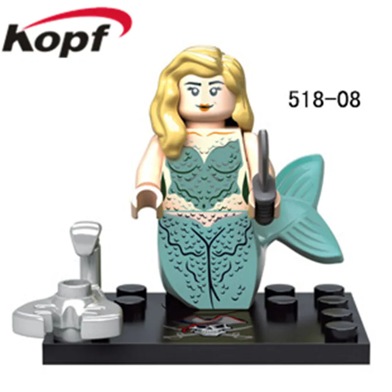 518 Model 8 No Box Пираты Карибского моря Карибский Капитан Джек Дэвид Джонс Maccus Santos Генри Карина Смит, строительные блоки, игрушки для детей KSZ515 518 - Цвет: 518 Model 8 No Box