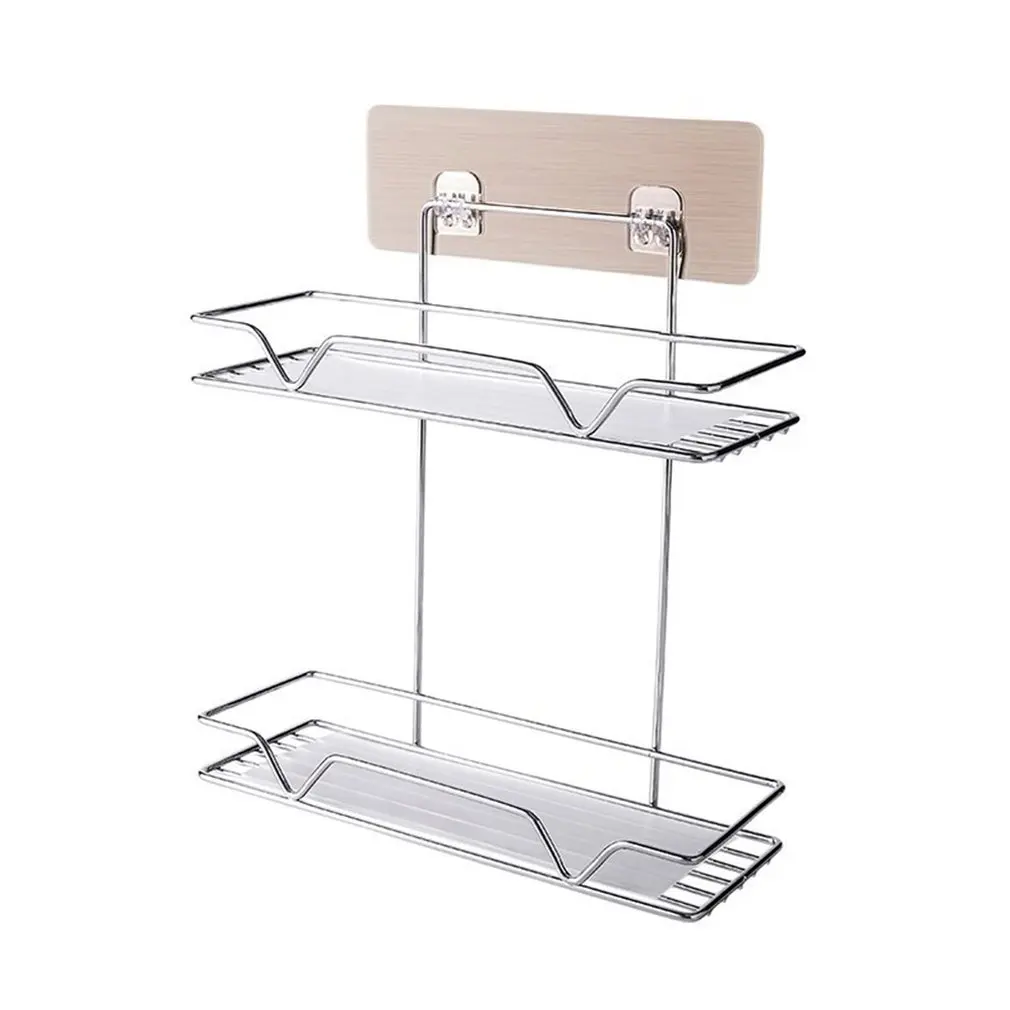 Wall-mounted Kitchen Basket Free Perforated Paste Wall-mounted Perforated Layer Storage Box Without Trace Kitchen Rack Wall-mounted Kitchen Basket Free Perforated Paste Wall-mounted Perforated Layer Storage Box Without Trace Kitchen Rack