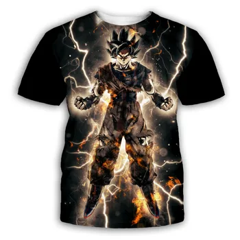 

Super Saiyan Men's 3D T-shirt Anime Dragon Ball Z Goku Summer Fashion Tee Tops Men Master Roshi Print Clothes Cartoon T-shirt