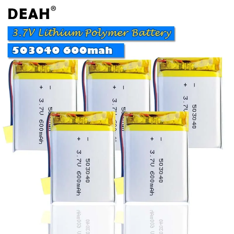 5 30 шт. 3 7 в Lipo cells 503040 600 мАч|Перезаряжаемые батареи| |