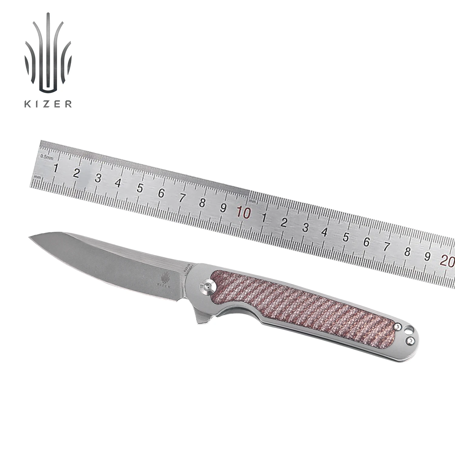 

Kizer pocket knife clutch KI4556A1 2020 new s35vn knife with flipper opening micarta handle useful camping tool