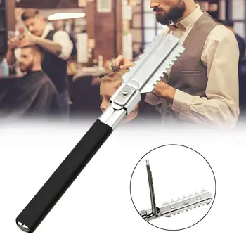

Stainless Steel Hair Styling Knife Holder Without Blades Salon Razor Cutting No Barber Hairdressing Removal Shaving Tool X3D1