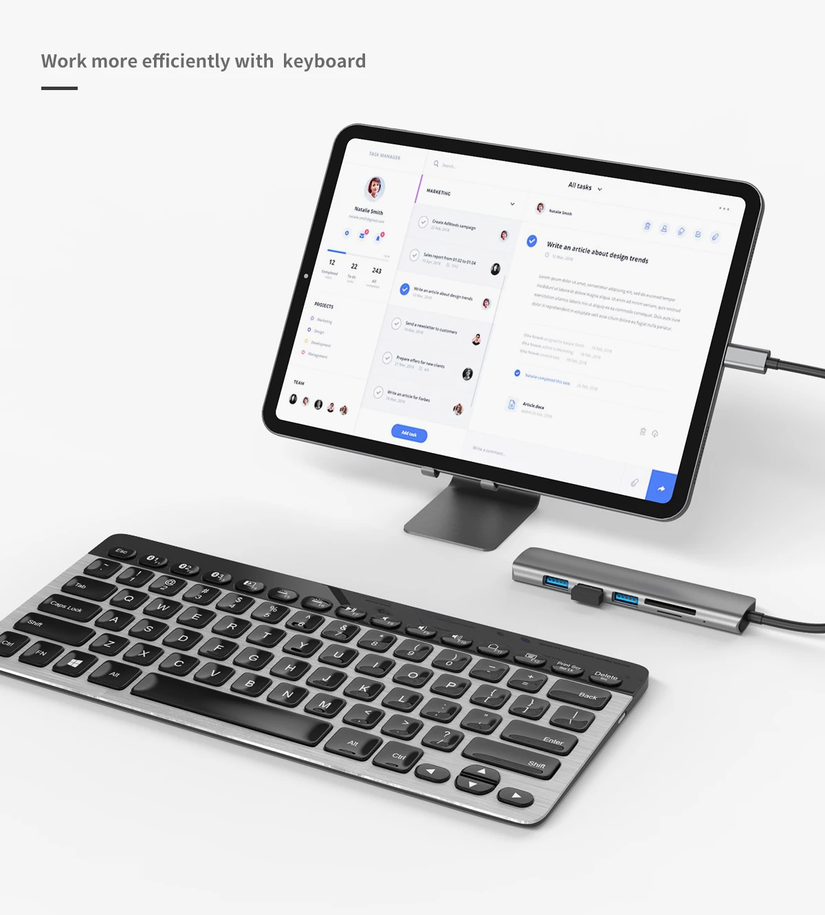 USB 3.1 Type-C Hub To HDMI Adapter 4K Thunderbolt 3 USB C Hub with Hub 3.0 TF SD Reader Slot PD for MacBook Pro/Air/Huawei Mate