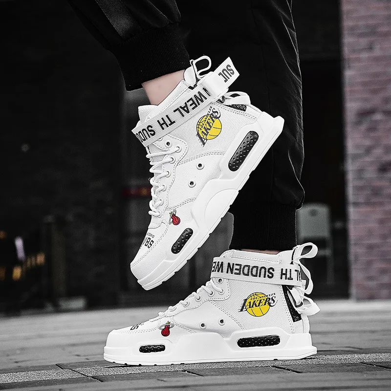 

MEN'S SHOES 2019 New Style Trendy Shoes Autumn Men Casual Korean-style Trend Hip Hop Versatile Online Celebrity Canvas High-top