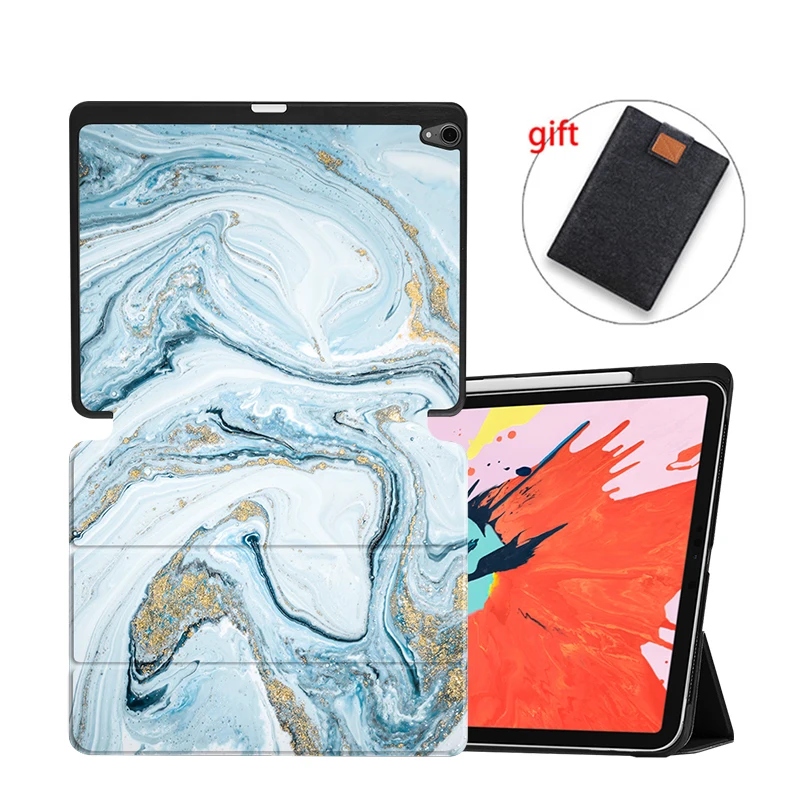 IPBC07 MTT Mable из искусственной кожи чехол для iPad Pro 12,9 дюйма с карандашом держатель Trifold Флип Стенд смарт-чехол для планшета A1895 a1983 - Цвет: IPBC07
