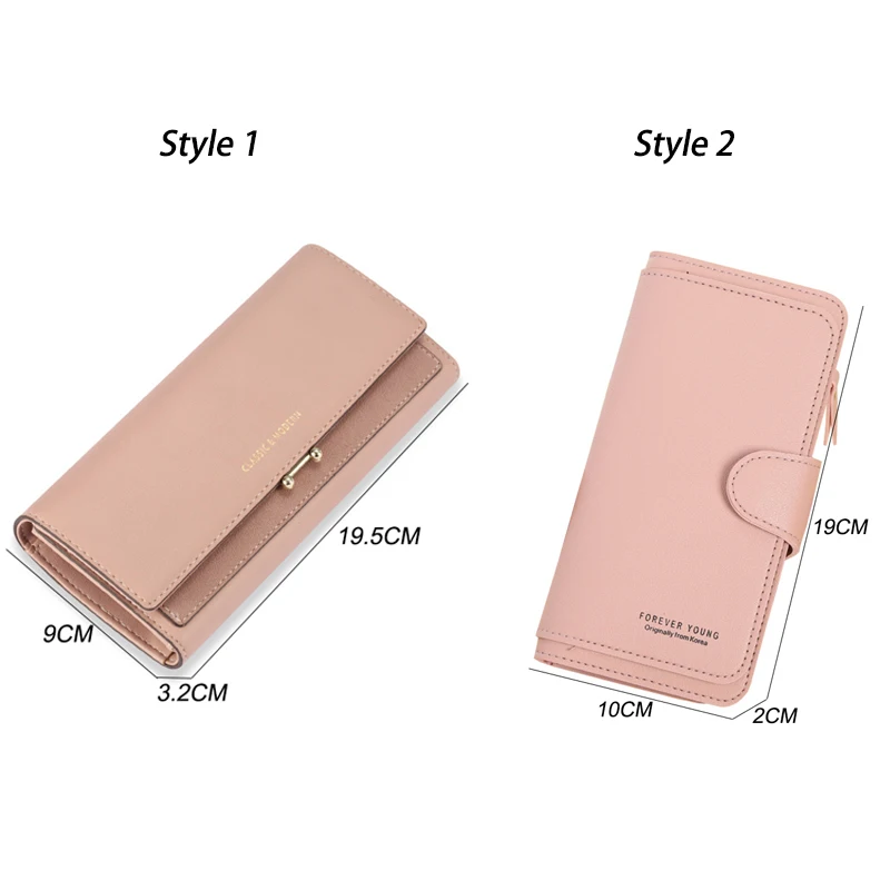 Long Clutch Womens Wallet Card Holder Phone Ladies Wristlet Slim Wallet Female Coin Leather Wallets and Purses for Women Bags