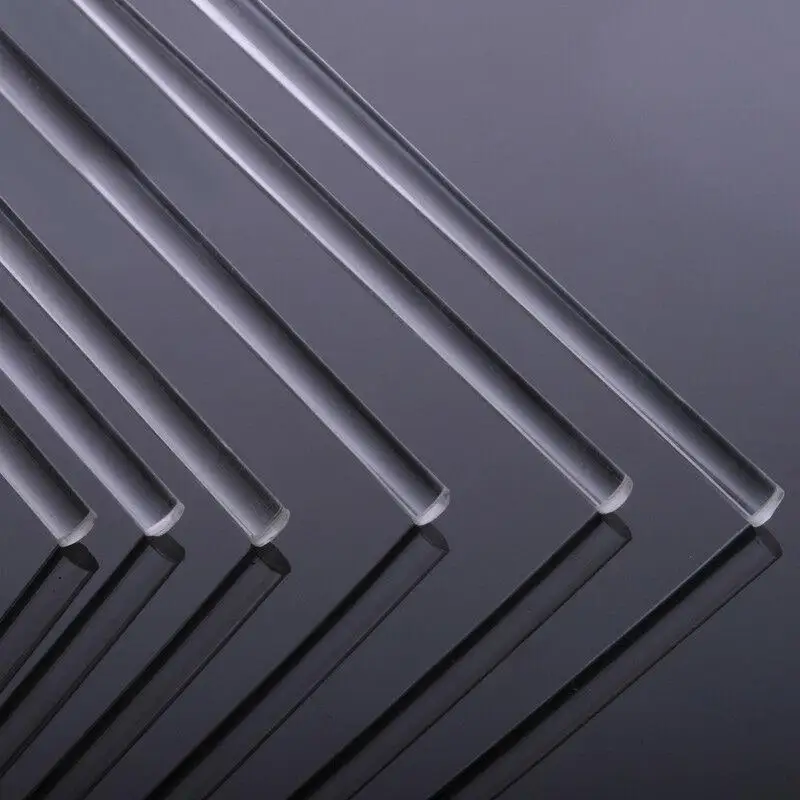 1-10pc acrylic high transparent organics glass rod multi size 100-300mm Long DIY craft architectural model material architecture