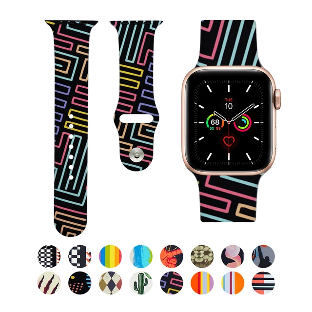 Akatsuki Sun-flower Cactus Akira For iwatch Apple Watch Strap Silicone Band Replacement 38mm 40mm 42mm 44mm Series 3 4 5 6 7 SE 1