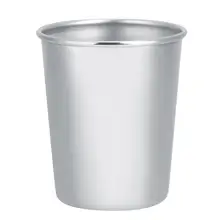 Серебряное Стекло 304 нержавеющая сталь кружка для завтрака молочный фруктовый сок чай лед пиво кофе кружки прочный металлический стакан 280 мл